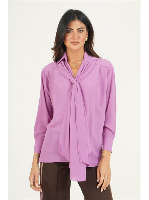 Casacca in viscosa e seta GM by Gai Mattiolo | GM4322MAUVE